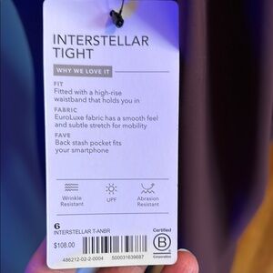 NWT Athleta Interstellar Tight - Burgandy